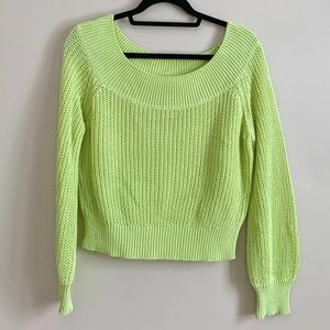 COTTON CANDY LA Lime Knit in Size S/M